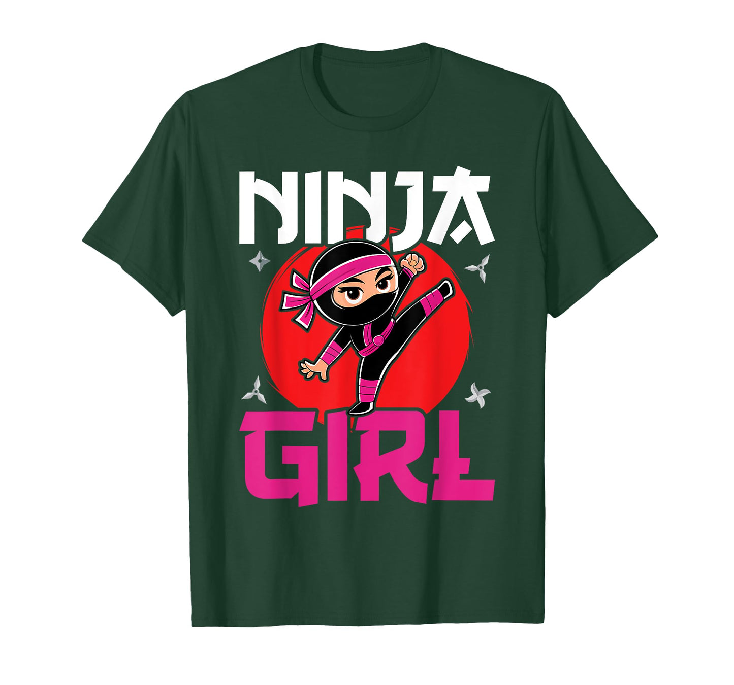 Cute Ninja Fighter Costume Ninja Girl T-Shirt