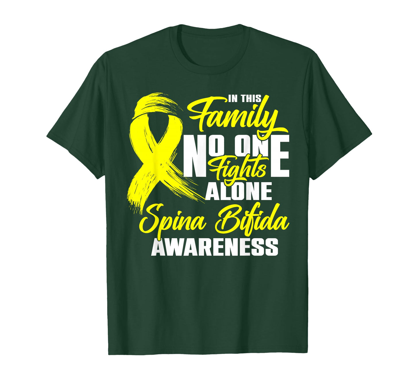 in This Family No One Fight Alone Spina Bifida Awareness T-Shirt