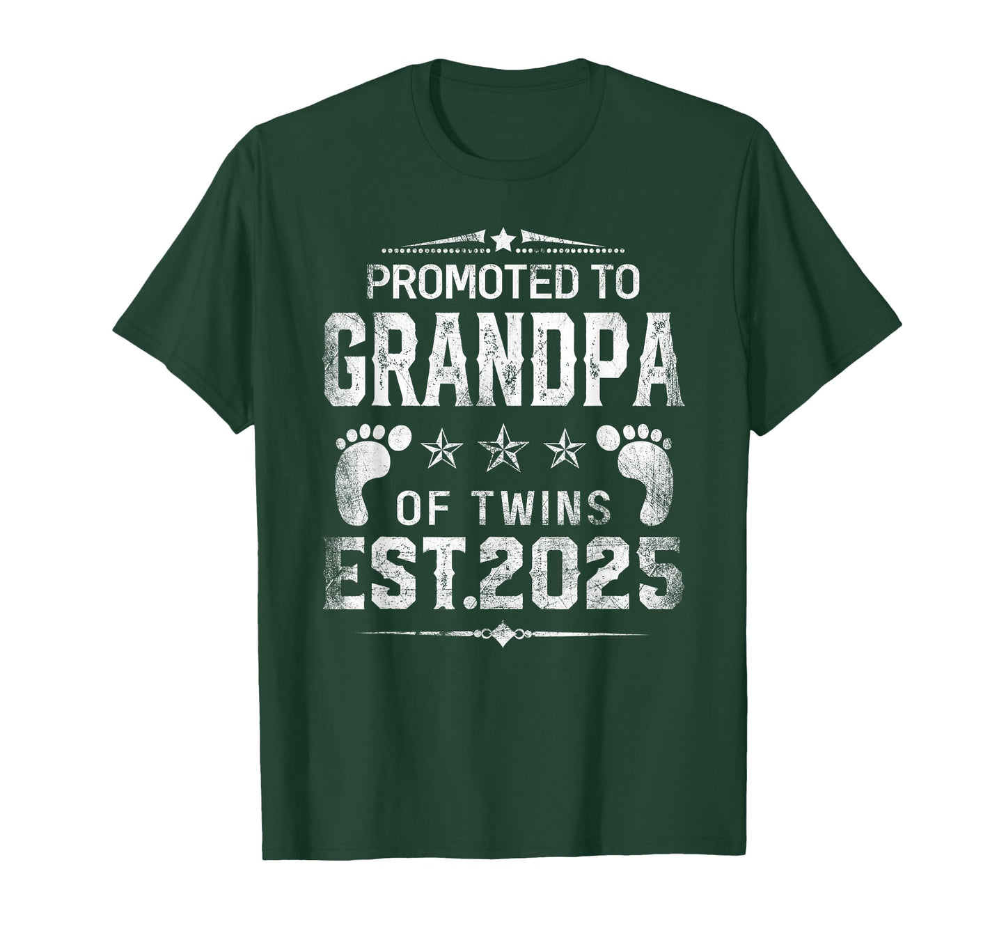 Promoted to Grandpa of twins 2025 New Grandpa Father's day T-Shirt