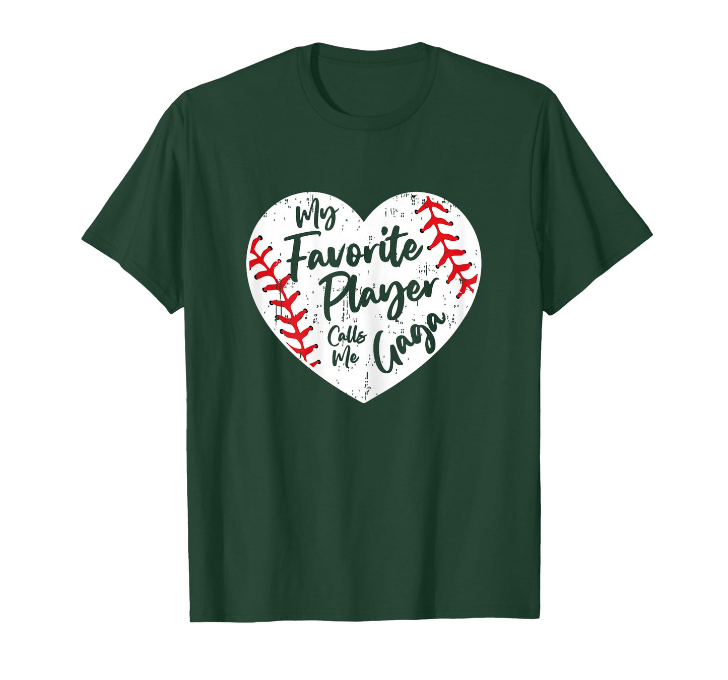 Funny My Favorite Player Calls Me Gaga Baseball Heart T-Shirt