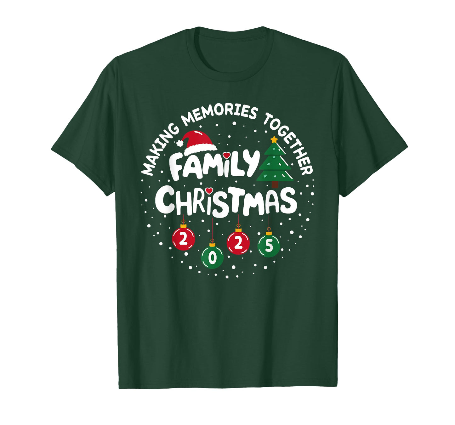 Family Christmas 2025 Making Memories Funny Xmas Pajamas T-Shirt