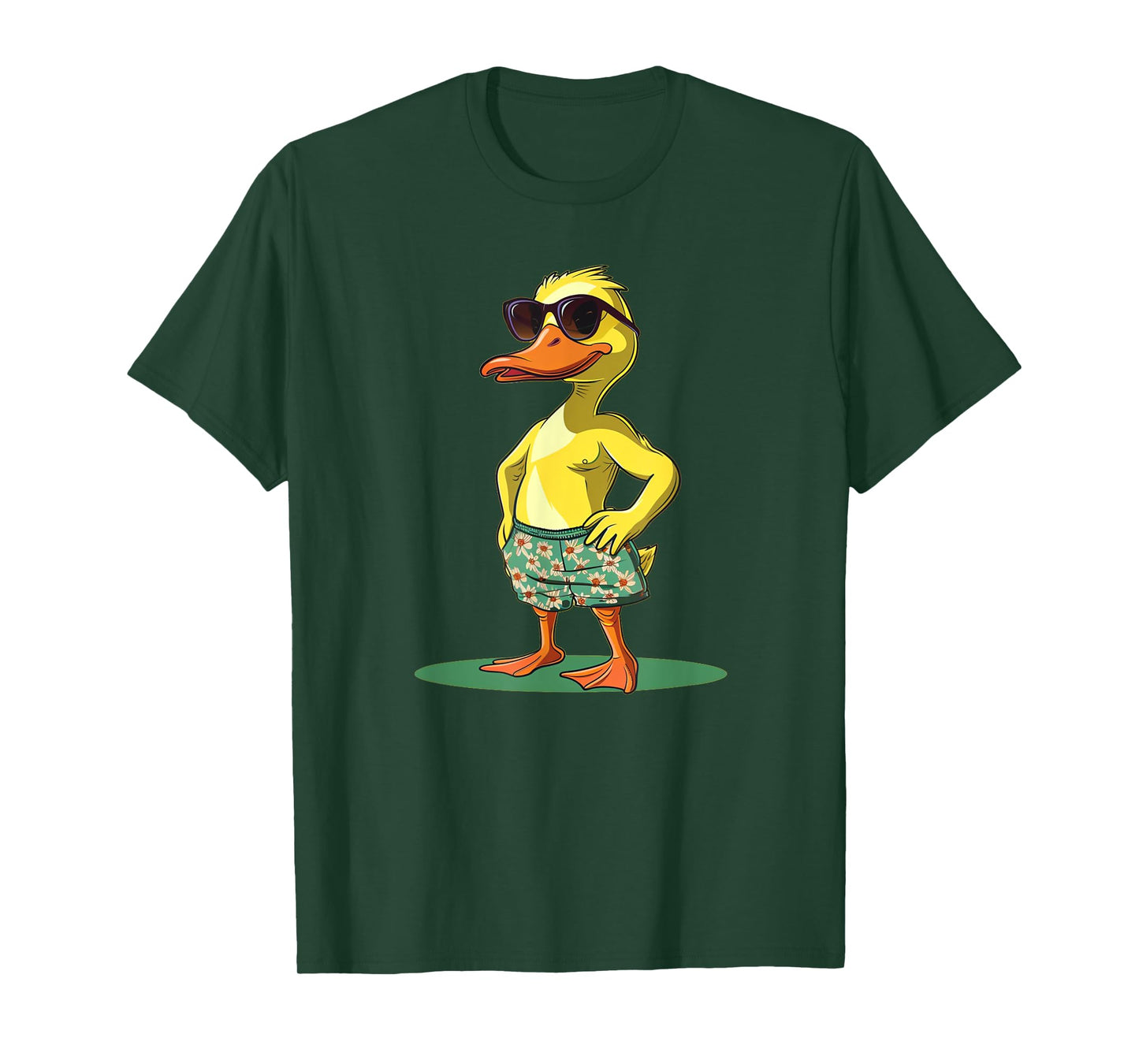 Cool Duck in Shorts and Sunglasses for Summer Fans Men Women Kids T-Shirt