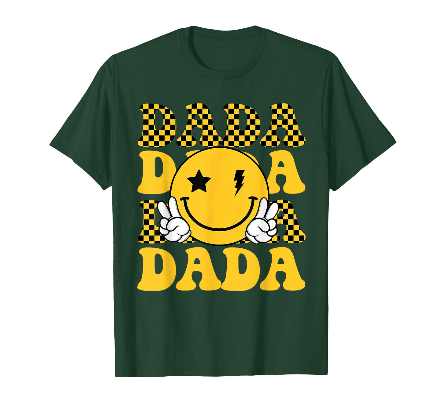 Dada One Happy Dude 1st Smile Face Birthday Family Matching T-Shirt