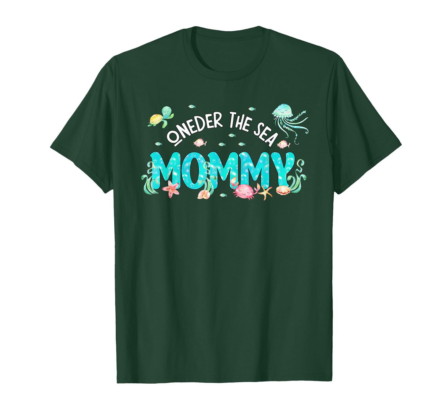 Under Sea Mommy Birthday Girl Boy Matching Family Party T-Shirt
