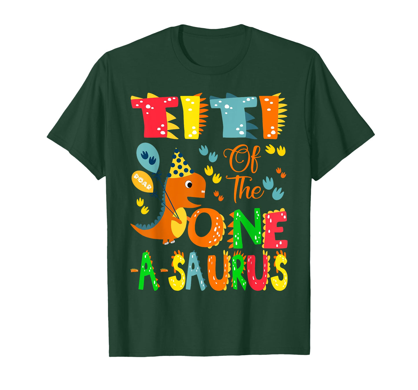Titi of The One-A-Saurus 1St Birthday Boy Dinosaur T-Shirt