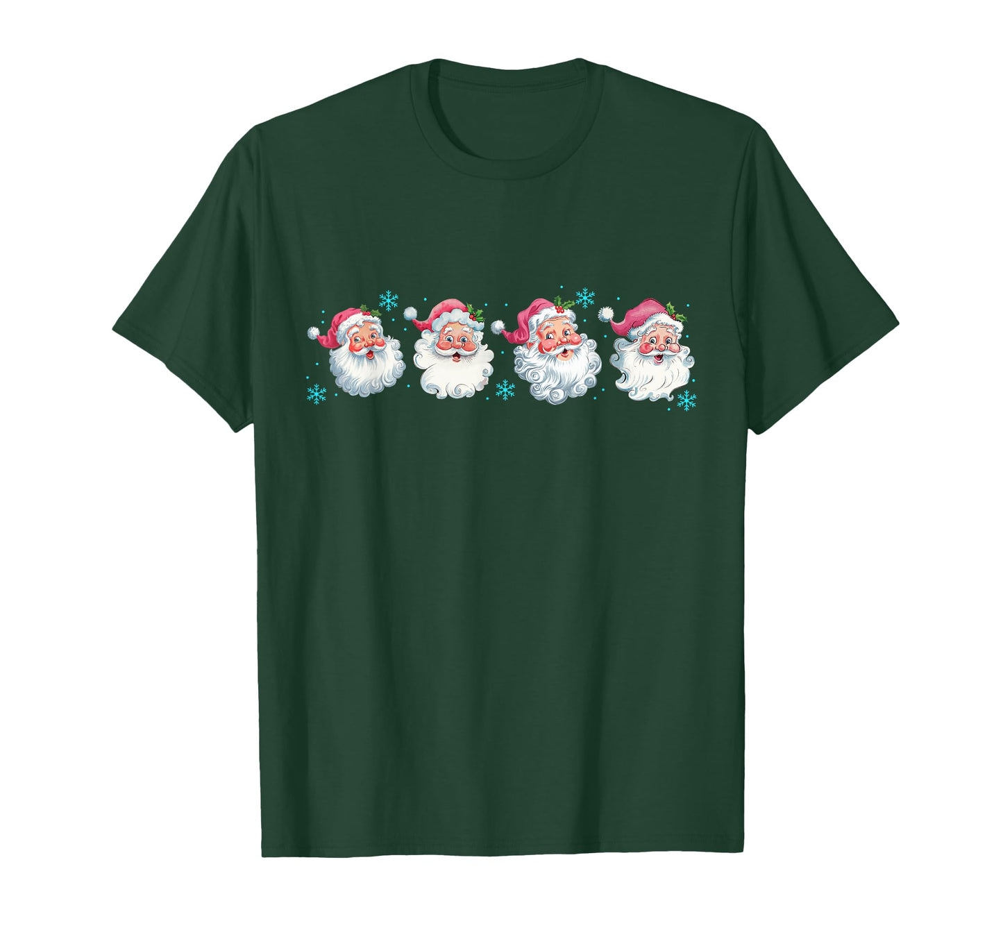 Retro Pink Santa Christmas Vintage Christmas Santa Men Women T-Shirt