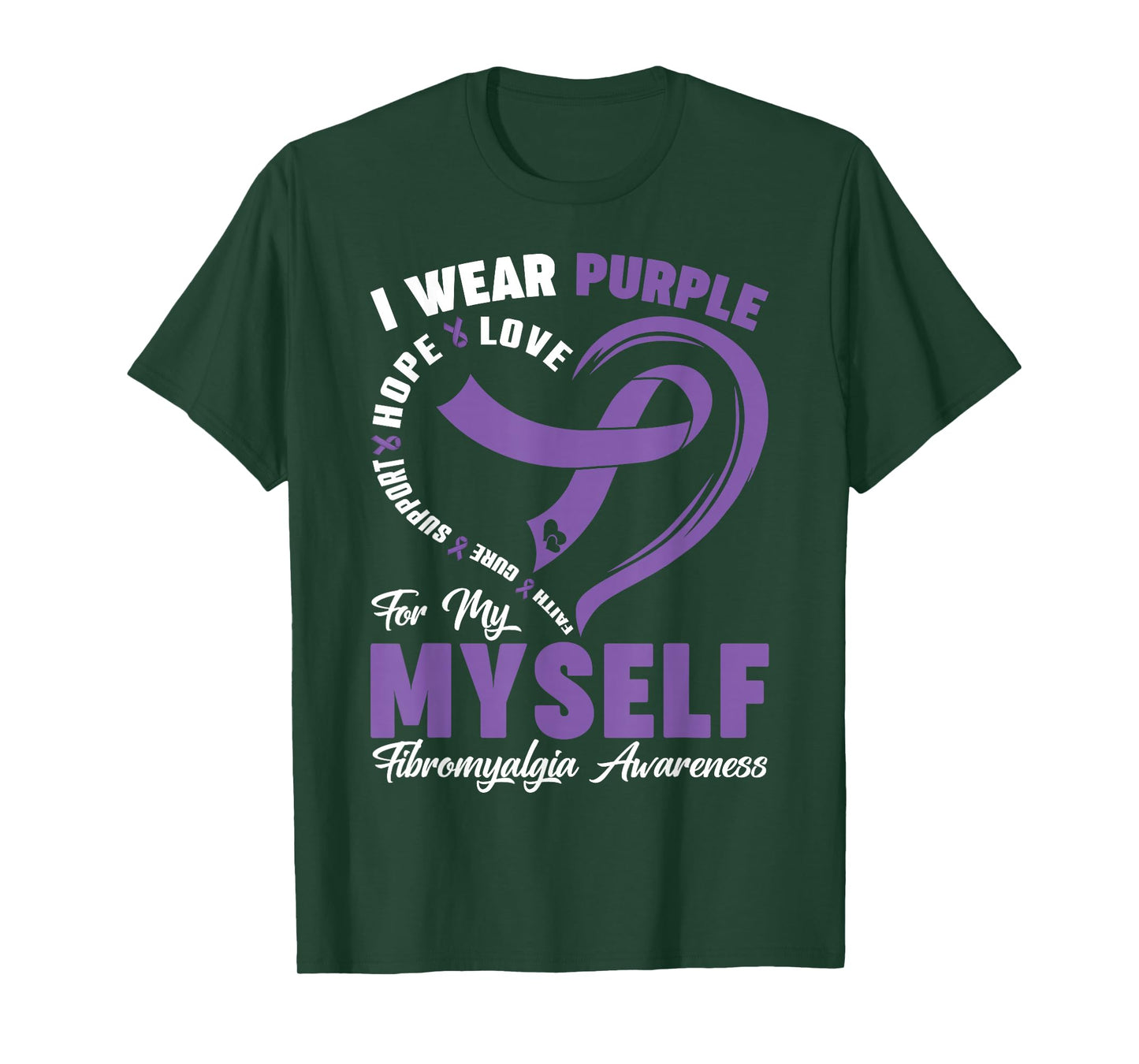I Wear Purple For Myself Fibromyalgia Awareness Day Warrior T-Shirt