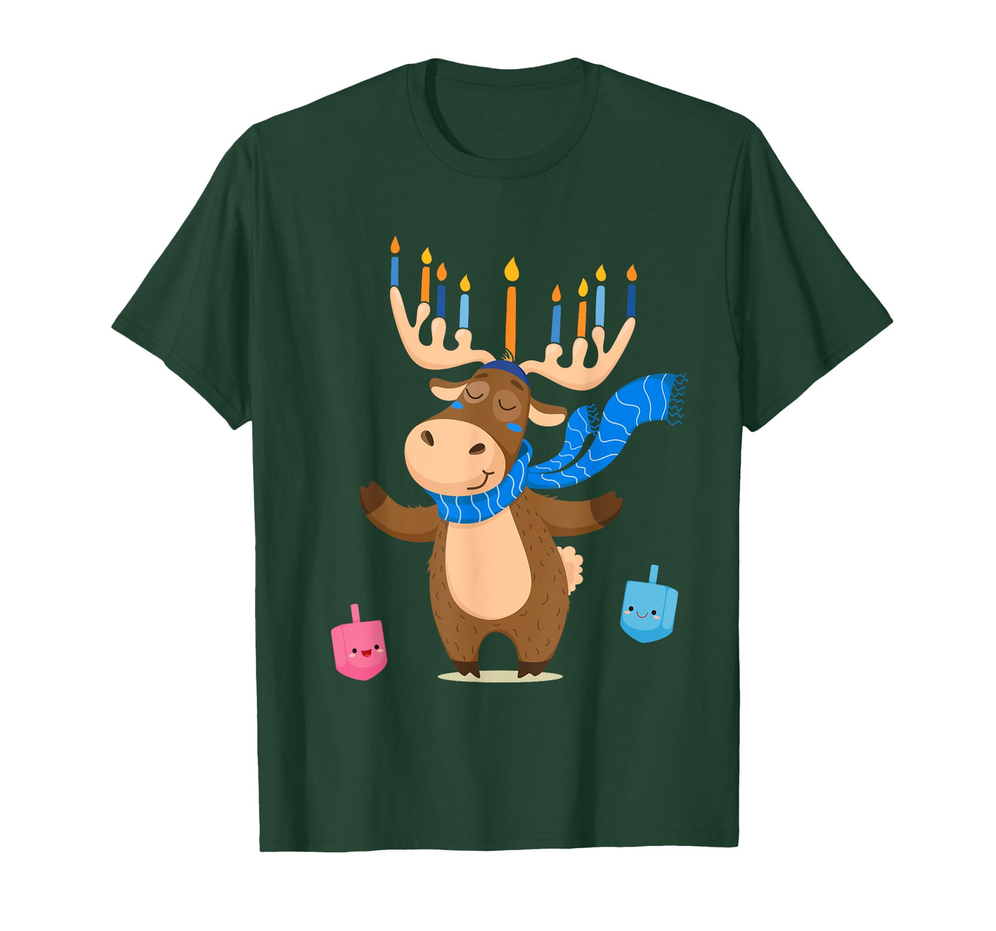 Jewish Moose Funny Hanukkah Shirt Moose Girl Women Pajamas T-Shirt