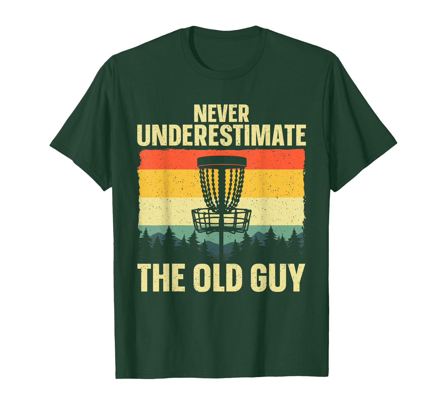 Disc Golf Art For Grandpa Men Dad Disc Golf Player Disc Golf T-Shirt
