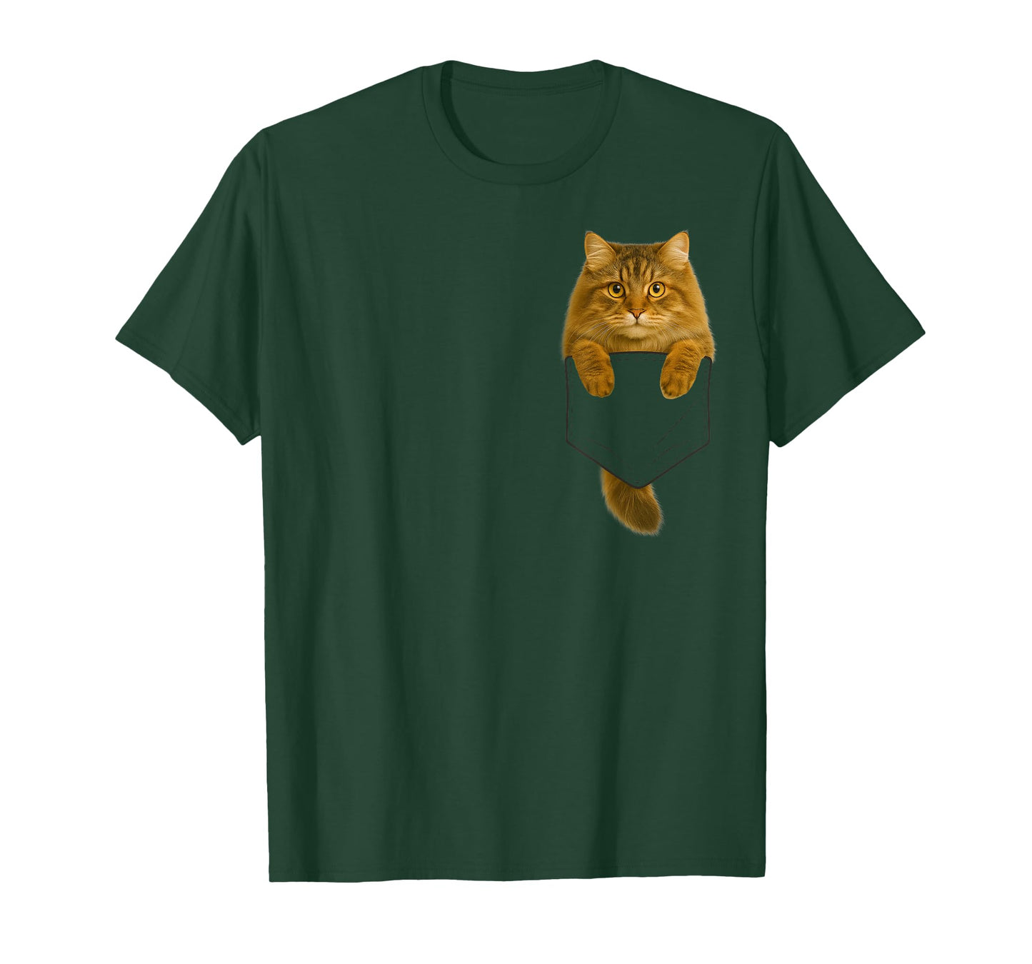 Siberian Cat Pocket Funny Gifts Cat Mom Cat Dad Cat Lover T-Shirt