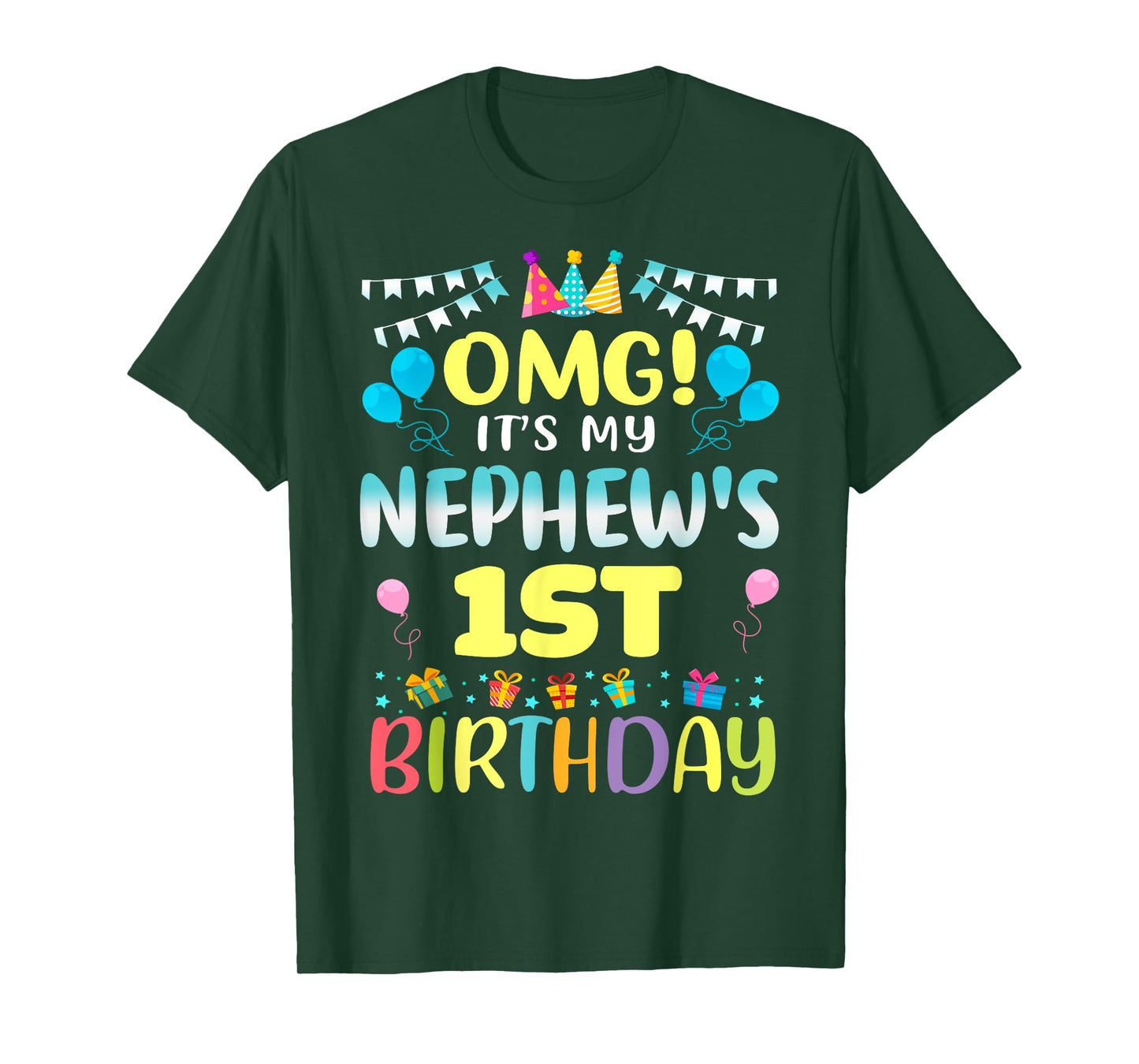 OMG It's My Nephew's 1st Birthday Sweet 1 Years Old T-Shirt