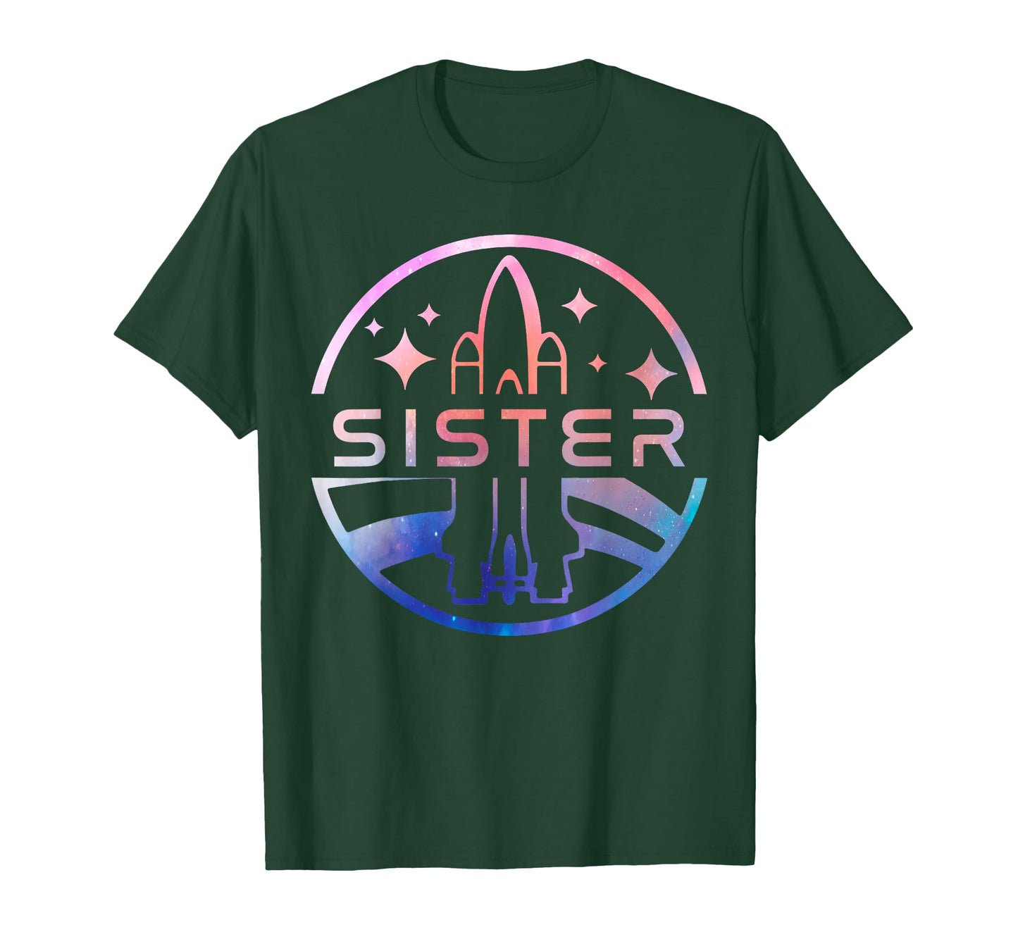 Funny Sister Space Astronaut Rocket Birthday Party T-Shirt