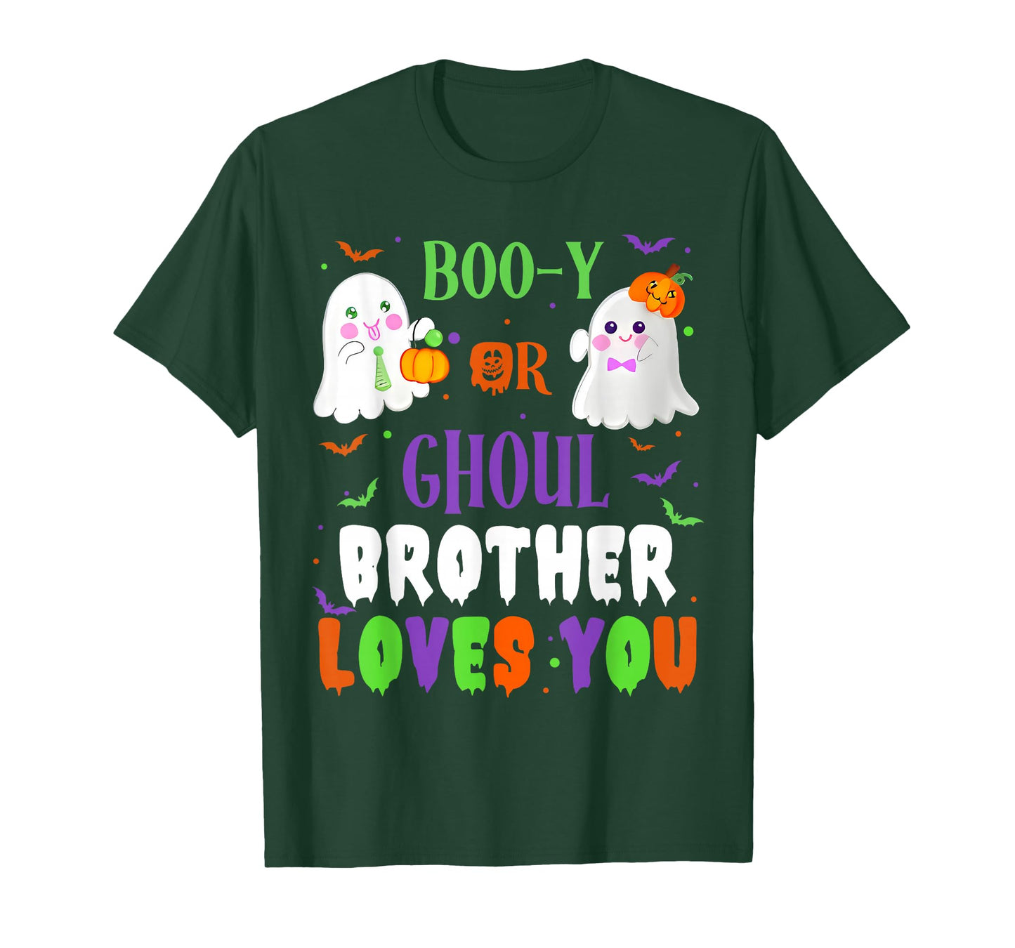 Boo-y Or Ghoul Brother Loves You Boo Halloween Baby Gender T-Shirt