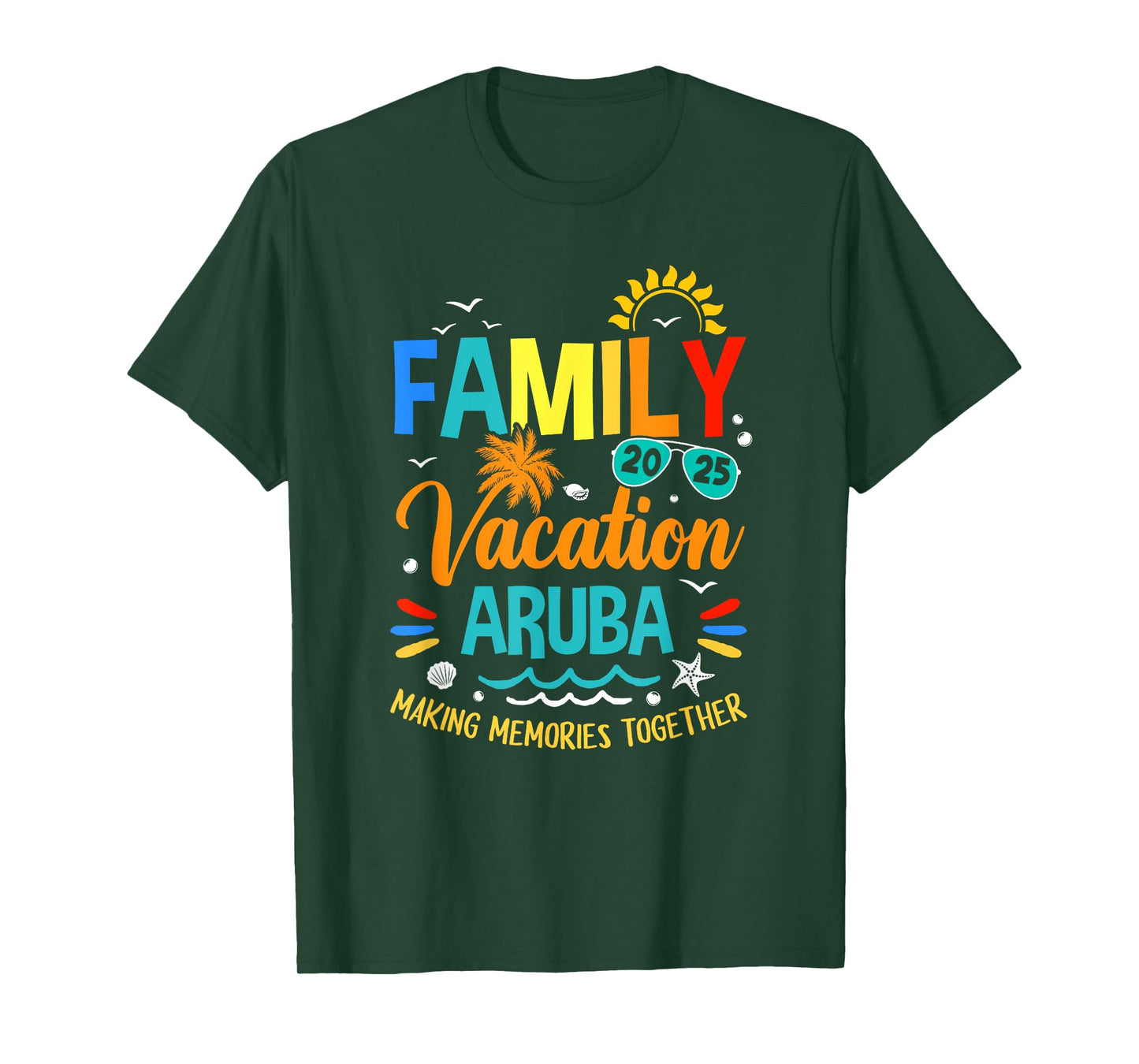 Family Vacation 2025 Aruba Making Memories Together T-Shirt
