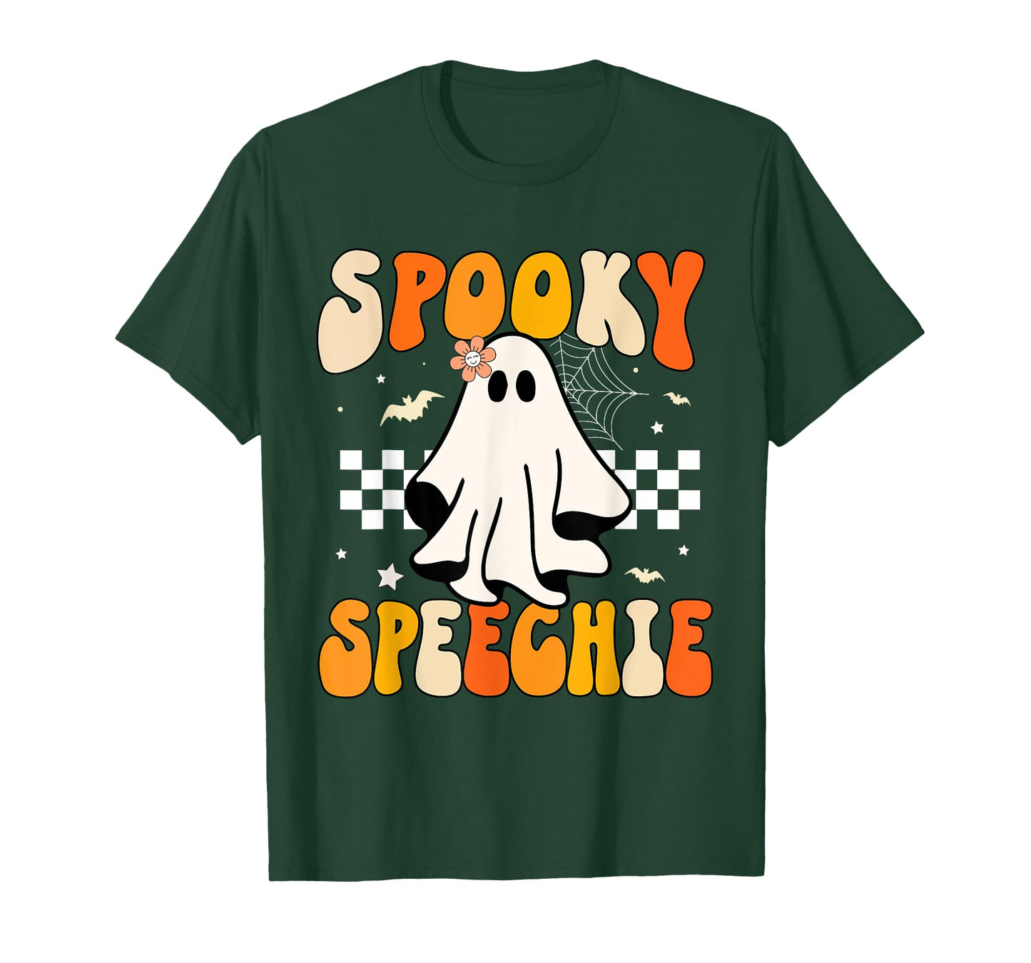 Retro Speech Therapy Halloween Spooky Speechie Language T-Shirt