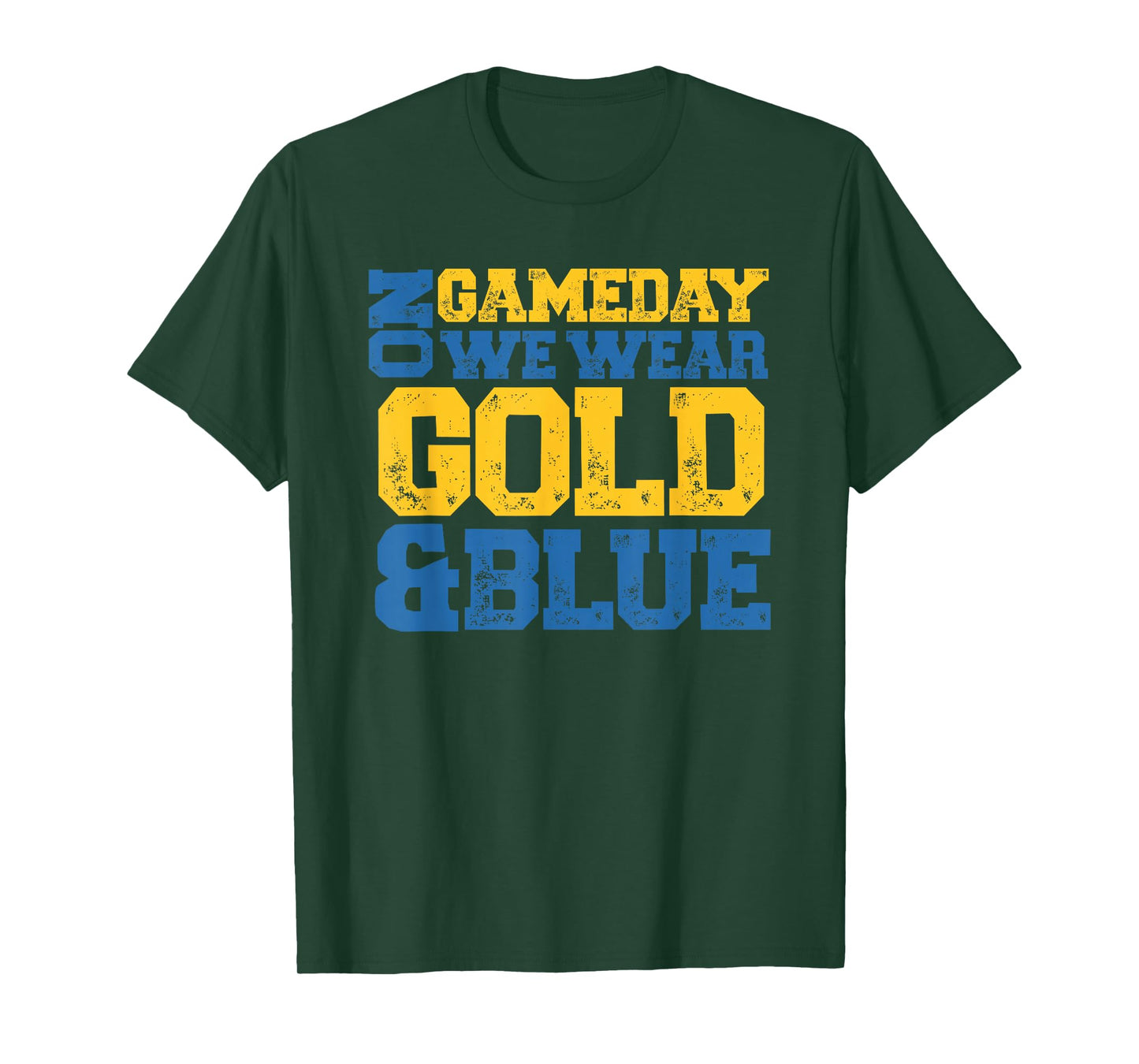 Blue and Gold Game Day Group Tees for High School Football T-Shirt