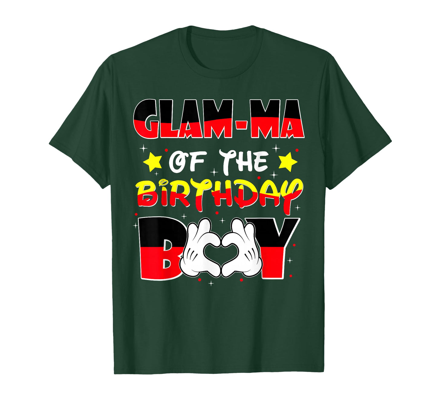 Glam-ma of The Birthday Boy Shirt Matching Grandma Grandson T-Shirt