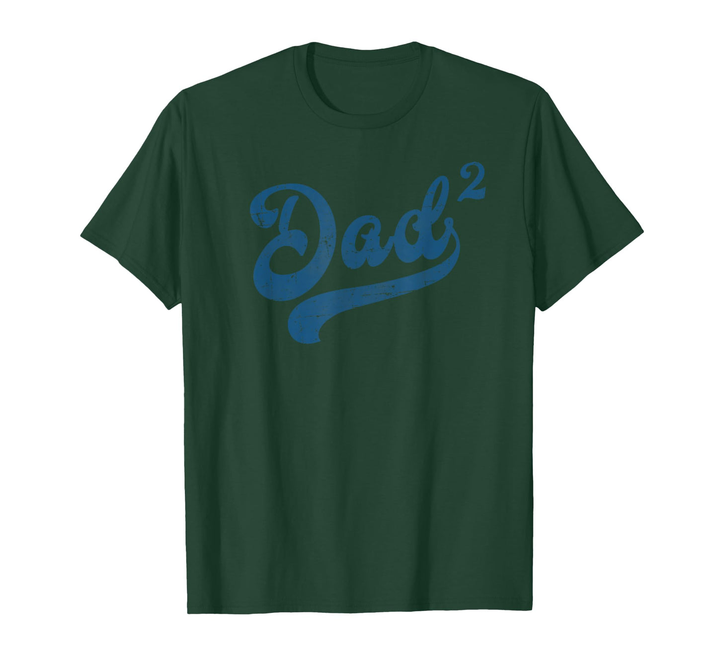 Dad2 Squared Vintage Father's Day Tee Daddy of 2 Kids Father T-Shirt
