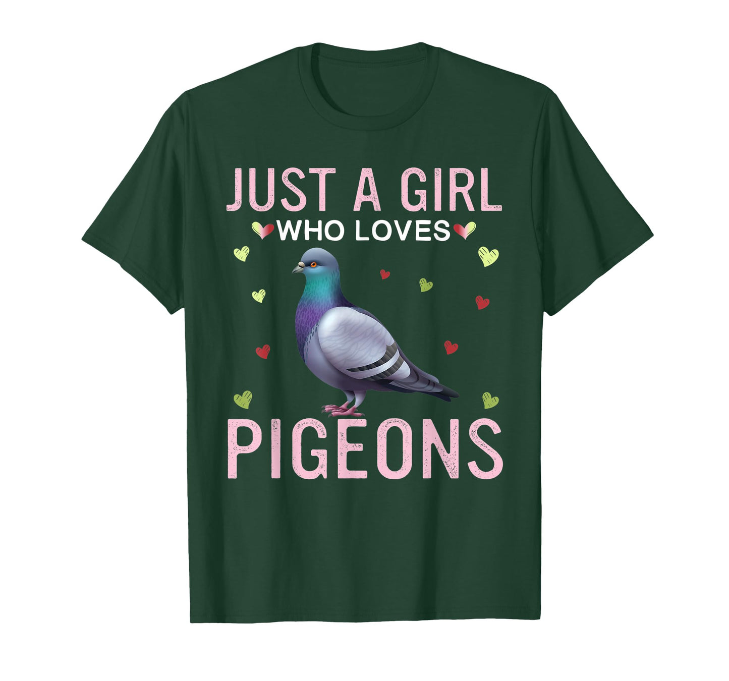 Just a Girl Who Loves Pigeons Cute Women Girls Pigeons T-Shirt
