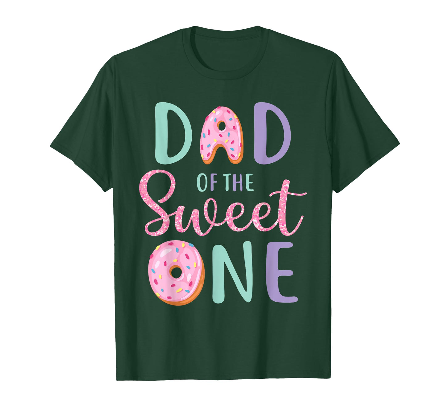 Dad of The Sweet One First Birthday Matching Family Donut T-Shirt