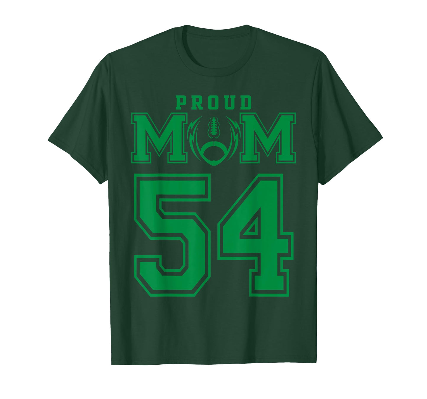 Custom Proud Football Mom Number 54 G Personalized T-Shirt