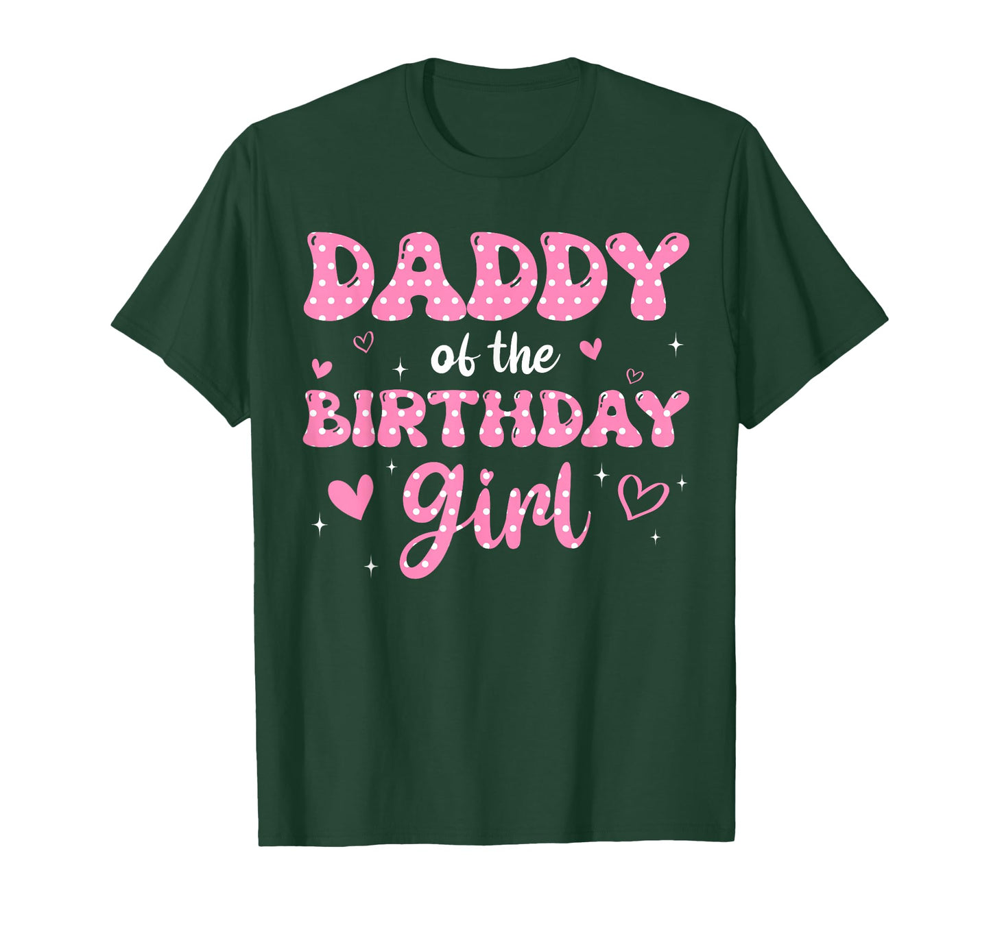 Daddy Of The Birthday Pink Girl Matching Family T-Shirt