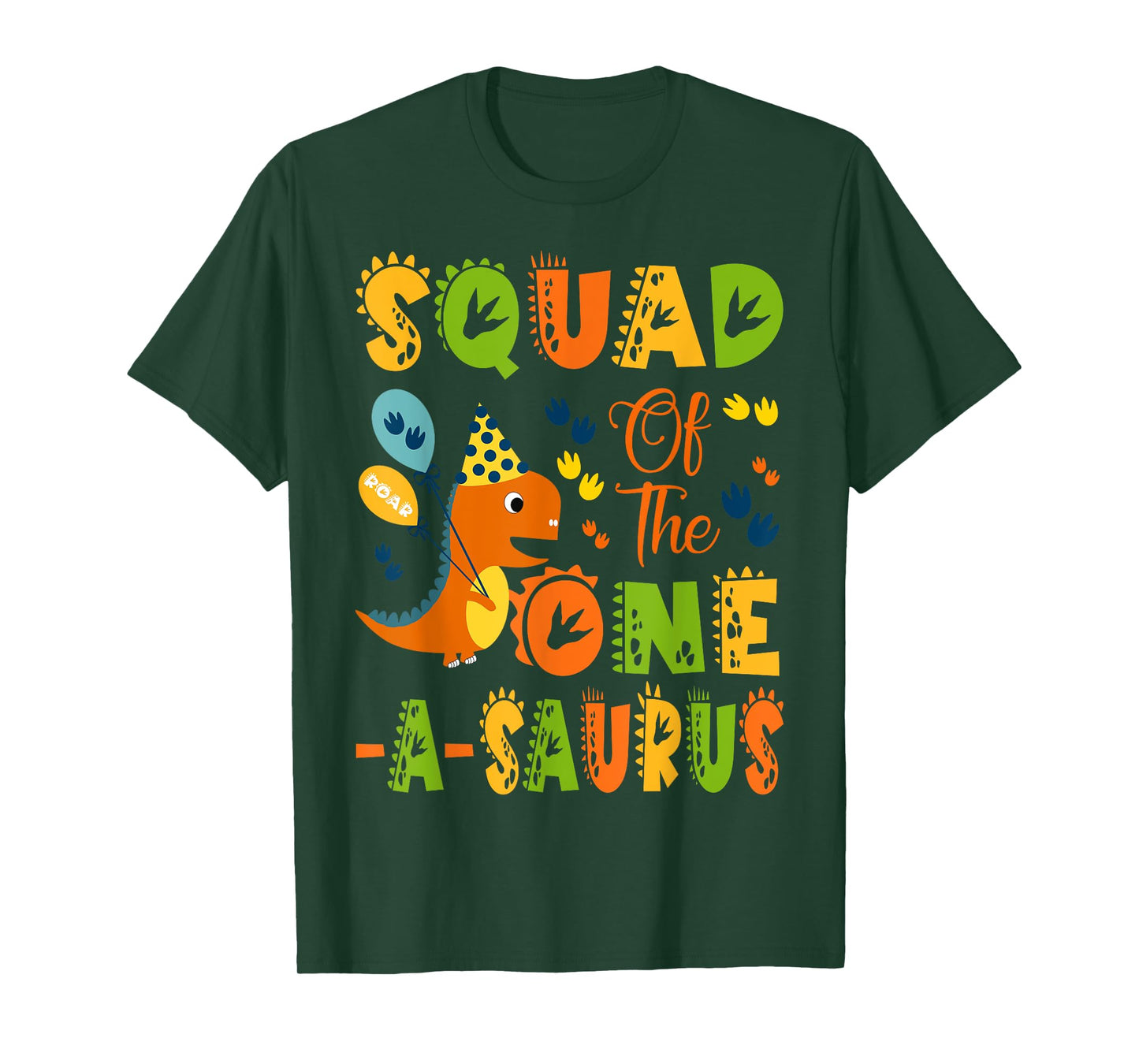 Squad of The One-A-Saurus 1St Birthday Dinosaur Party T-Shirt