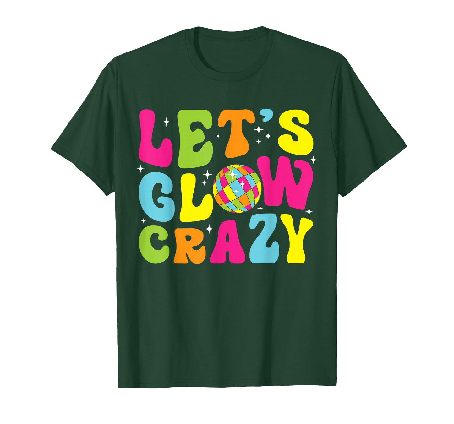 Let's Crazy Retro Birthday Party Glowing 80s 90s Group Team T-Shirt