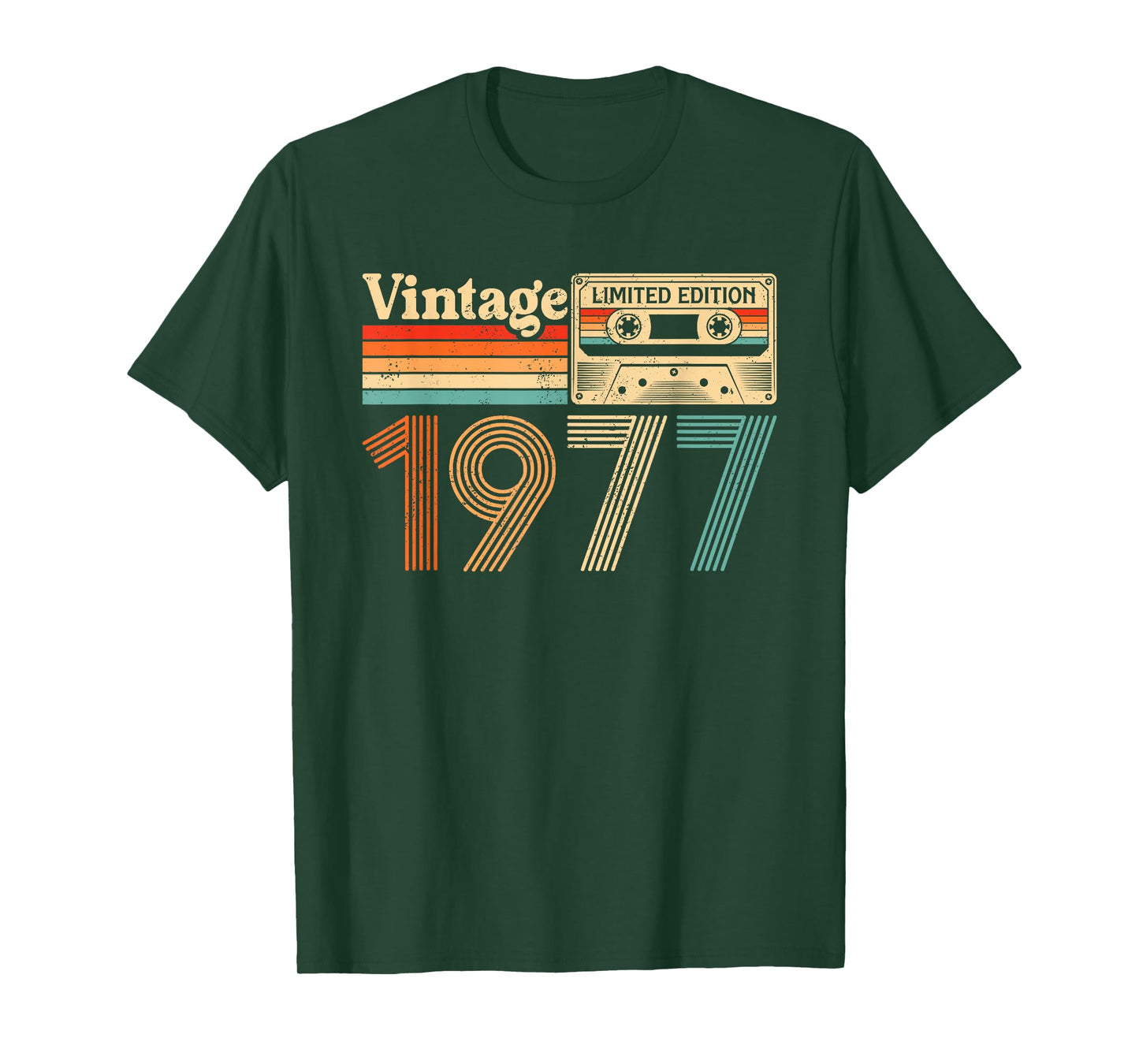 48 Year Old Vintage Born In 1977 48th Birthday Cassette Tape T-Shirt
