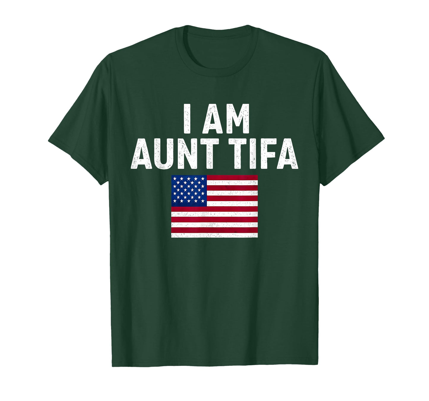 I Am Aunt Tifa Vintage USA American Flag T-Shirt