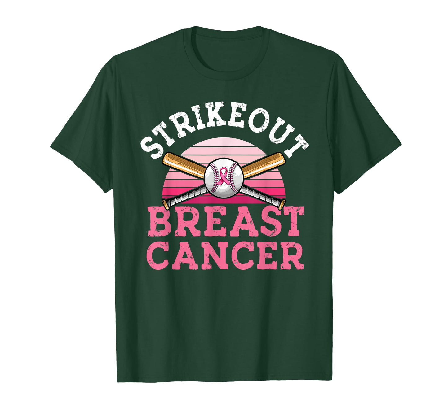 Strike out Breast Cancer Baseball Breast Cancer Awareness T-Shirt