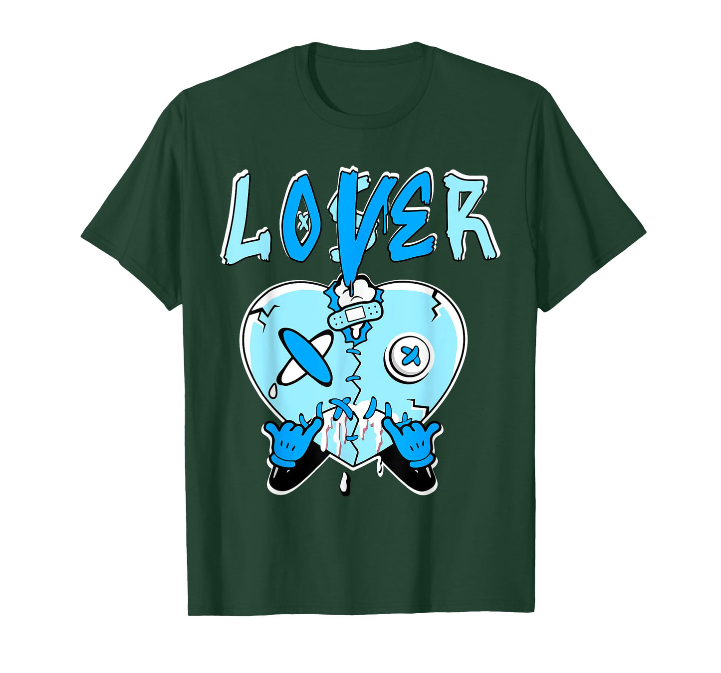 Loser Lover Light Blue Drip Heart Matching Outfit Men Women T-Shirt