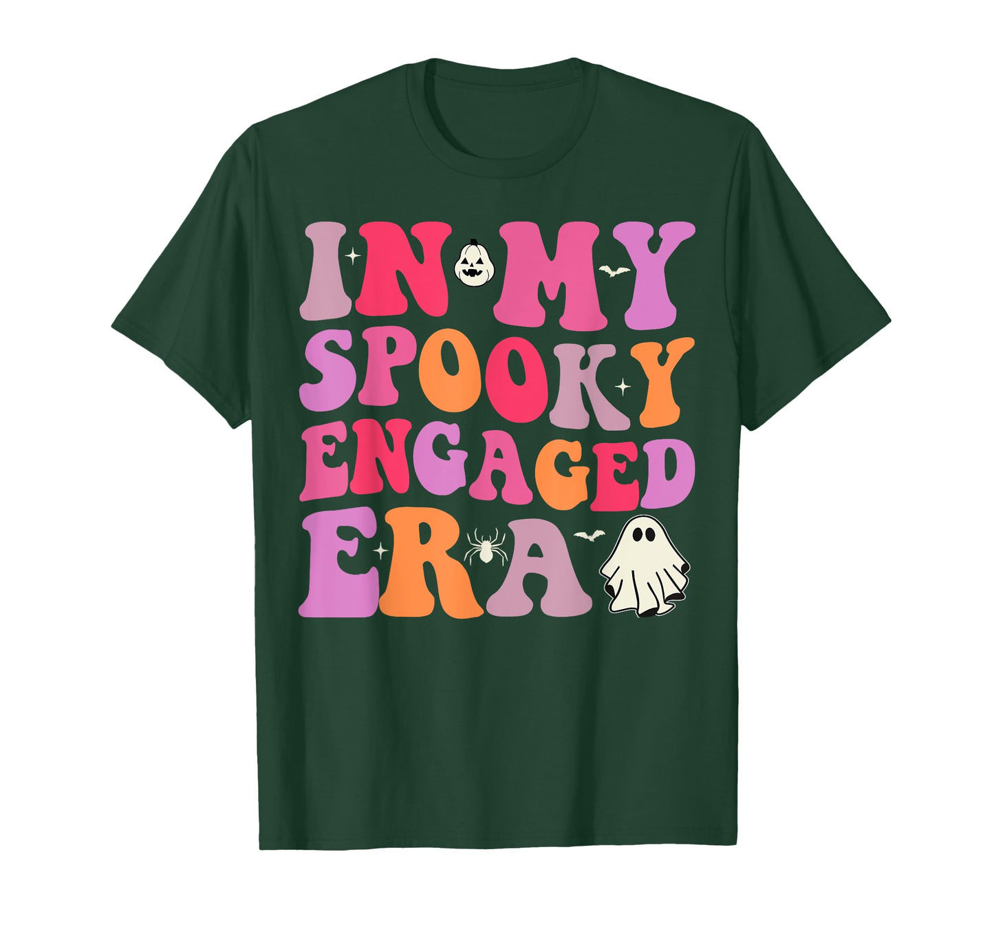 In My Spooky Engaged Era Halloween Bride Girl Bachelorette T-Shirt