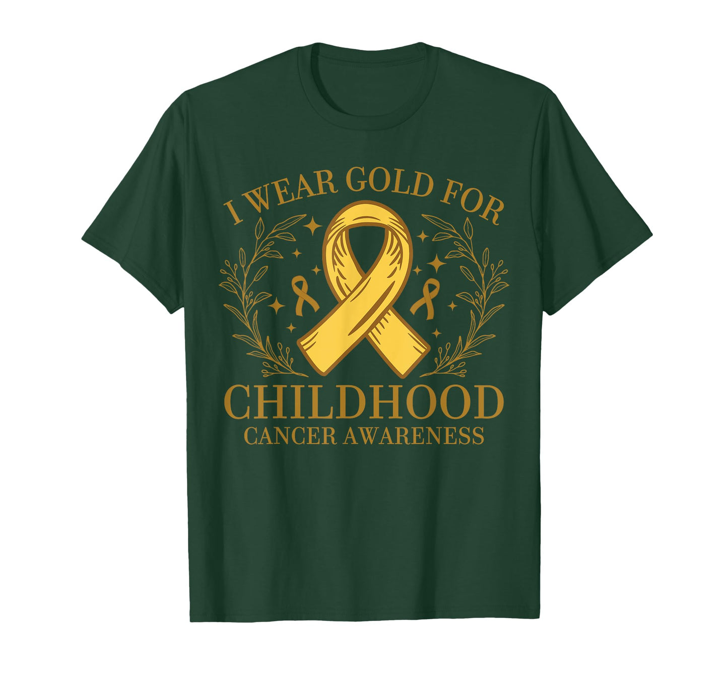 Yellow Support Ribbon For Childhood Cancer Awareness T-Shirt