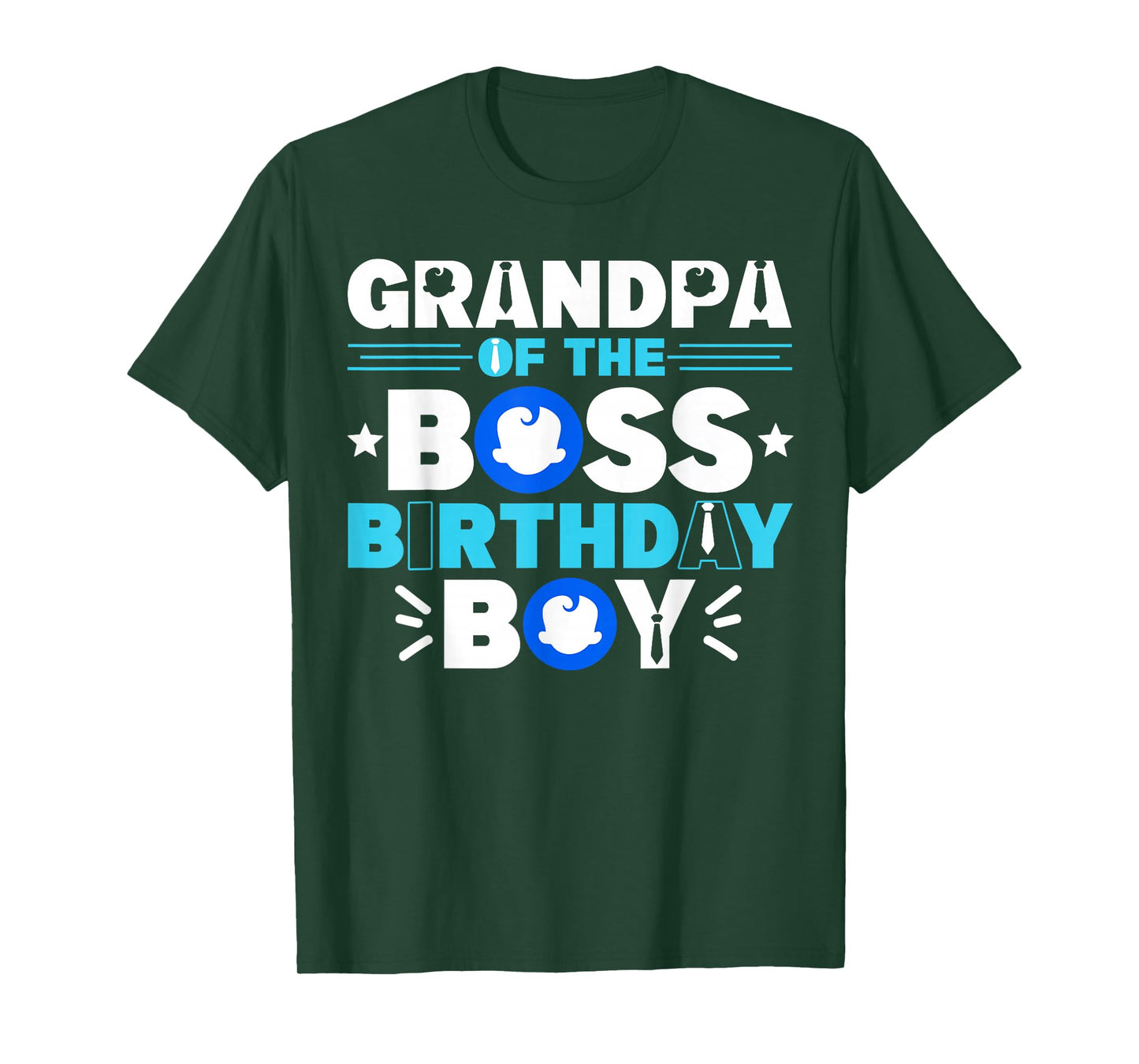Grandpa Of The Boss Birthday Boy Baby Decor Family Matching T-Shirt