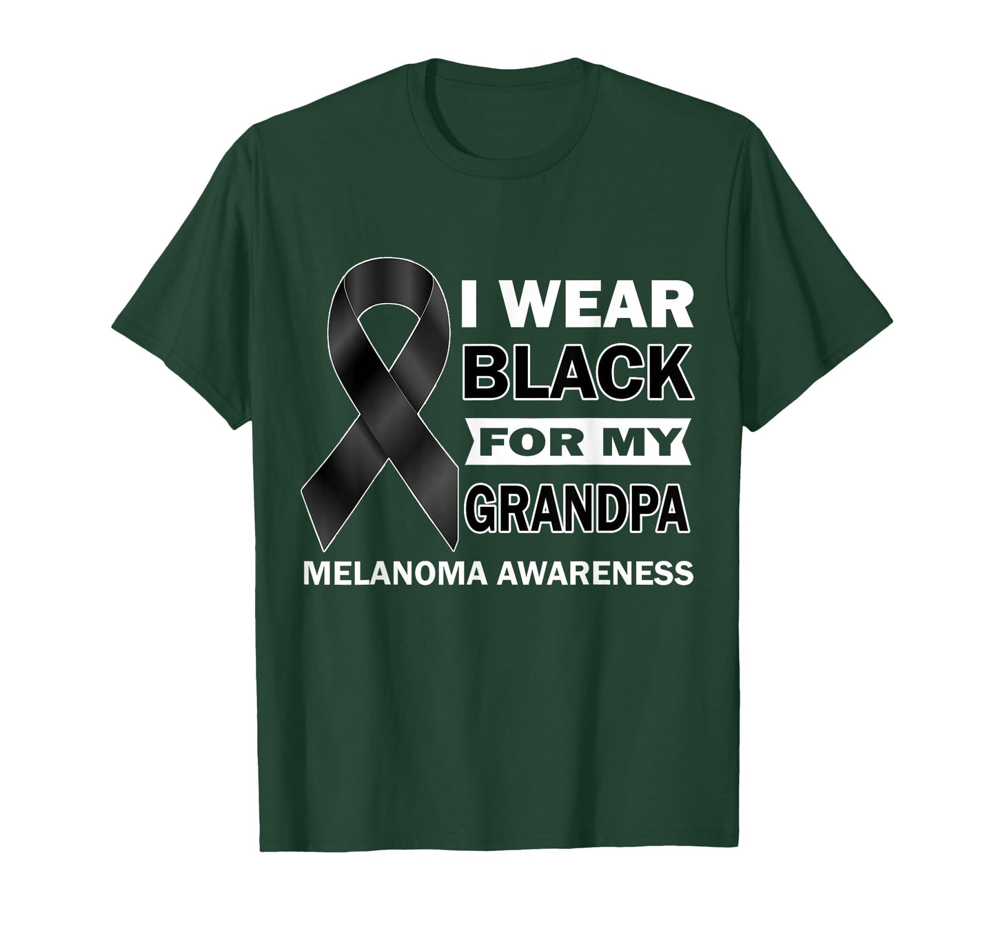 I Wear Black For My Grandpa Melanoma Cancer Awareness Month T-Shirt