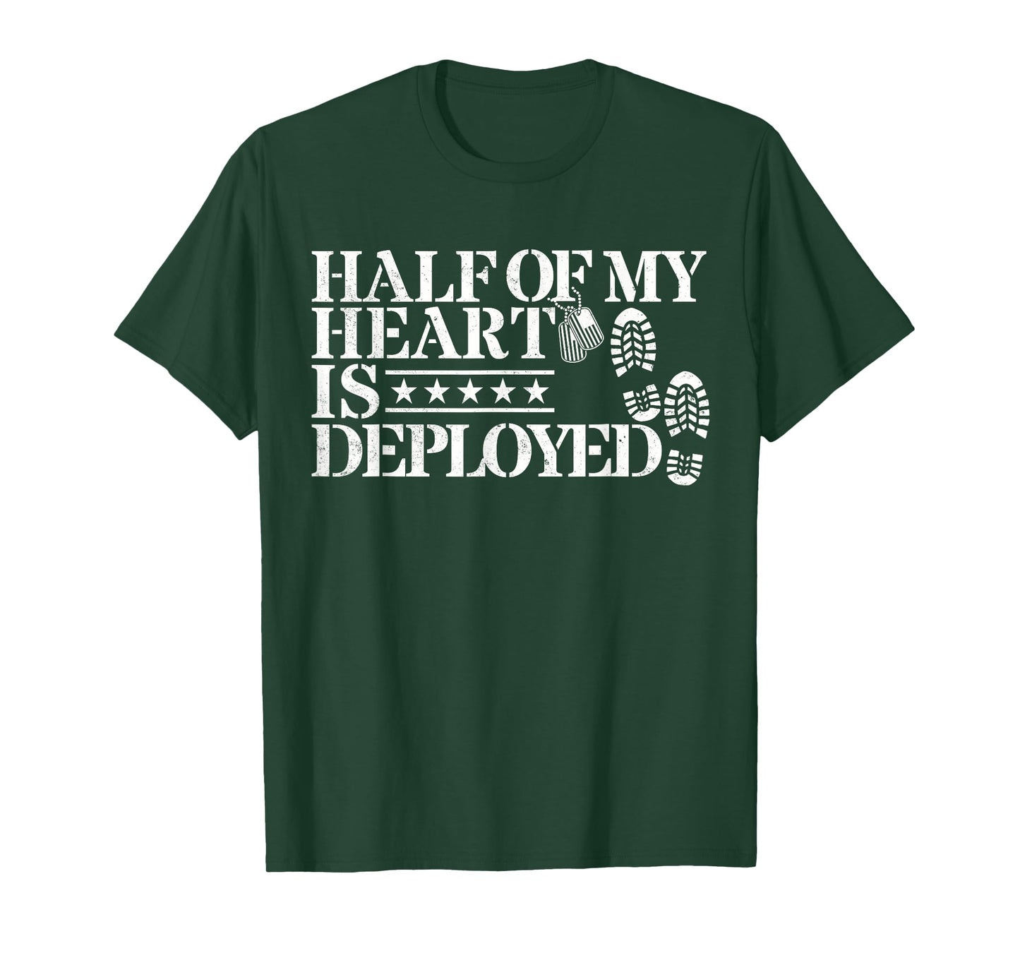 Half Of My Heart Is Deployed Husband Wife Deployment Gifts T-Shirt