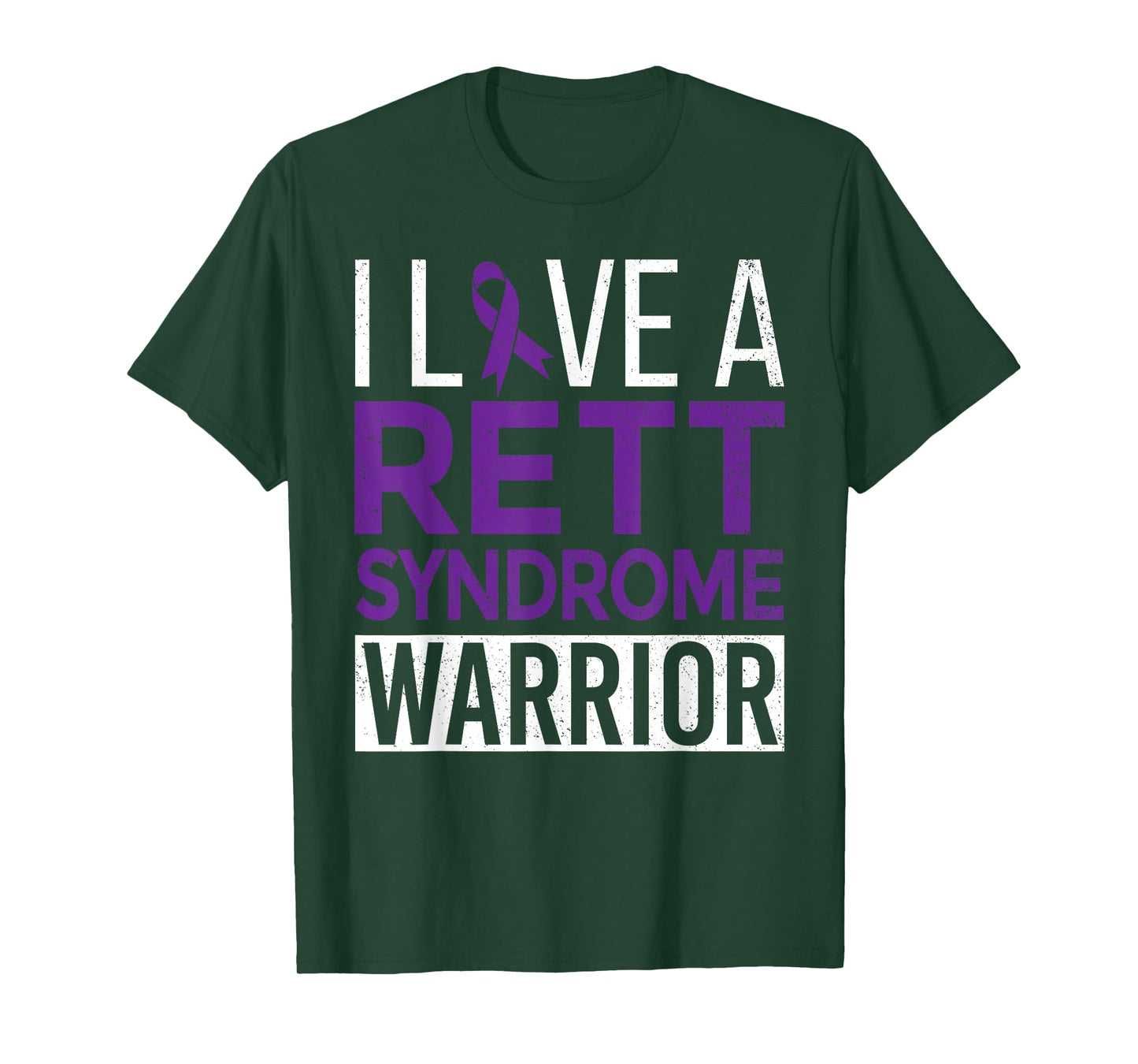 I Love a Rett Syndrome Warrior Purple Ribbon Awareness Gift T-Shirt