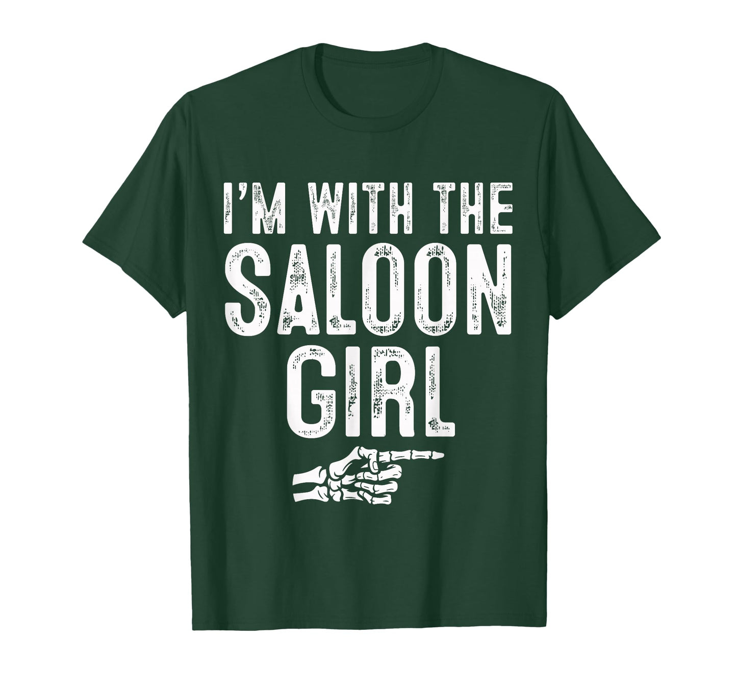 I'm with The Saloon Girl Easy Costume Halloween Couples T-Shirt