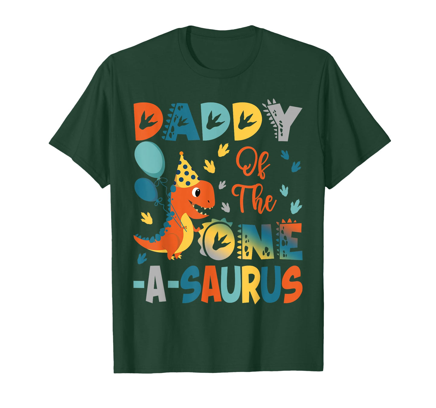 Daddy Of The One-A-Saurus 2Nd Birthday Dinosaur Party T-Shirt