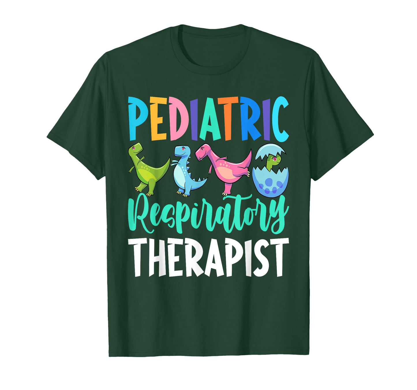 Pediatric Respiratory Therapist Dinosaur Nurse Appreciation T-Shirt