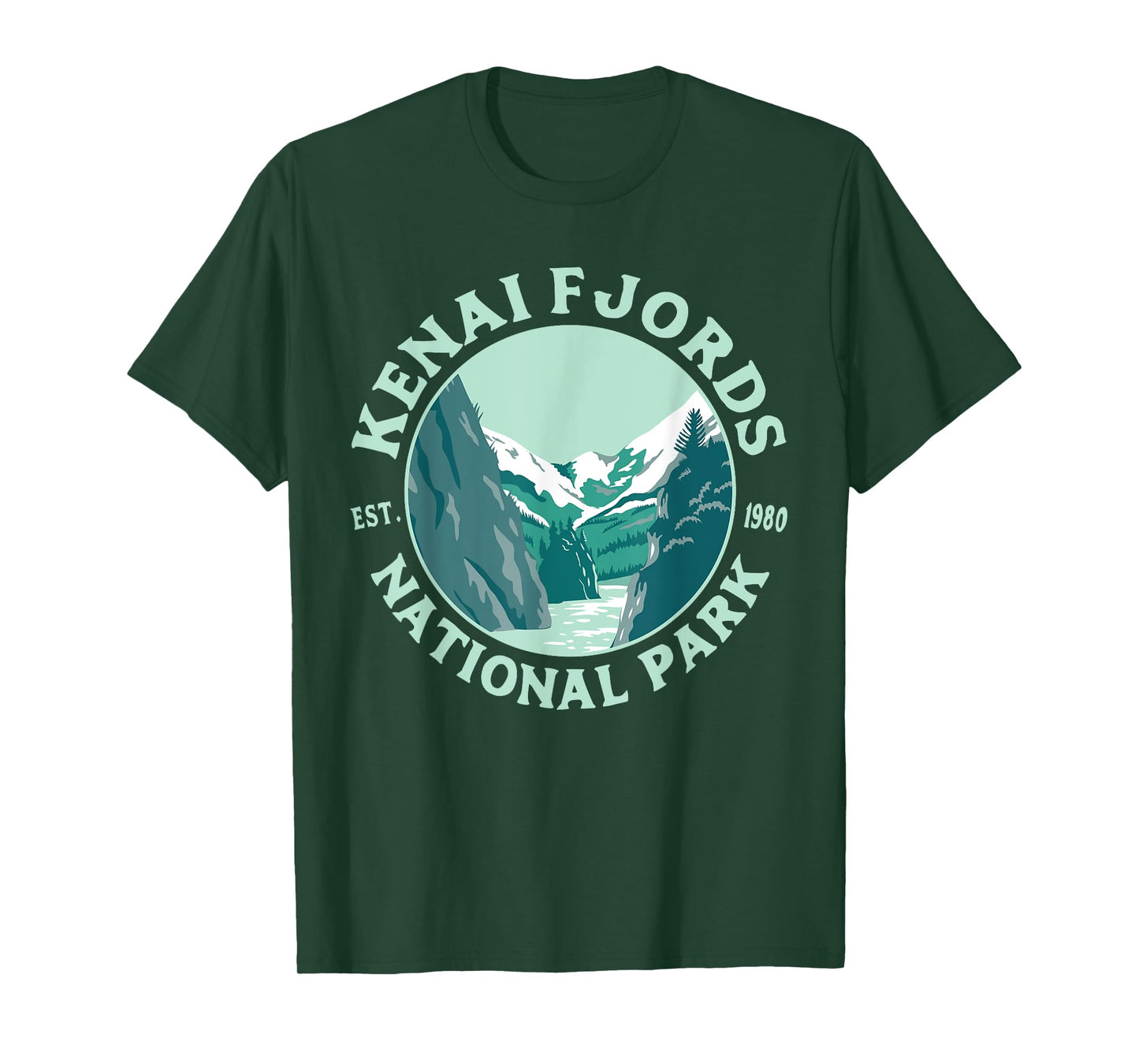 Vintage Kenai Fjords National Park AK Alaska Hiking Camping T-Shirt