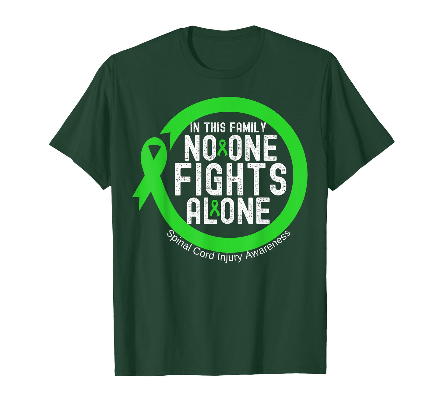 In This Family No-one Fight Alone Spinal Cord Injury T-Shirt