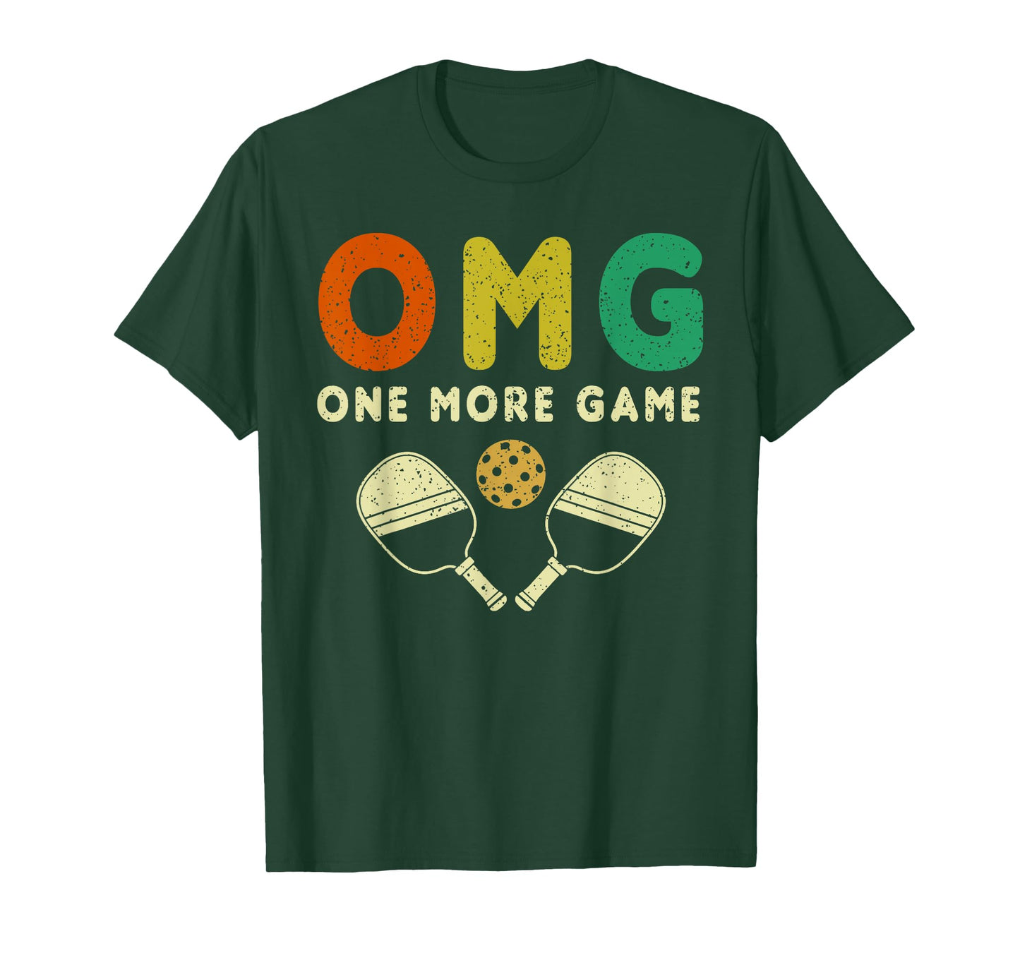 Pickleball Retro For Picklers Men Women OMG One More Game T-Shirt