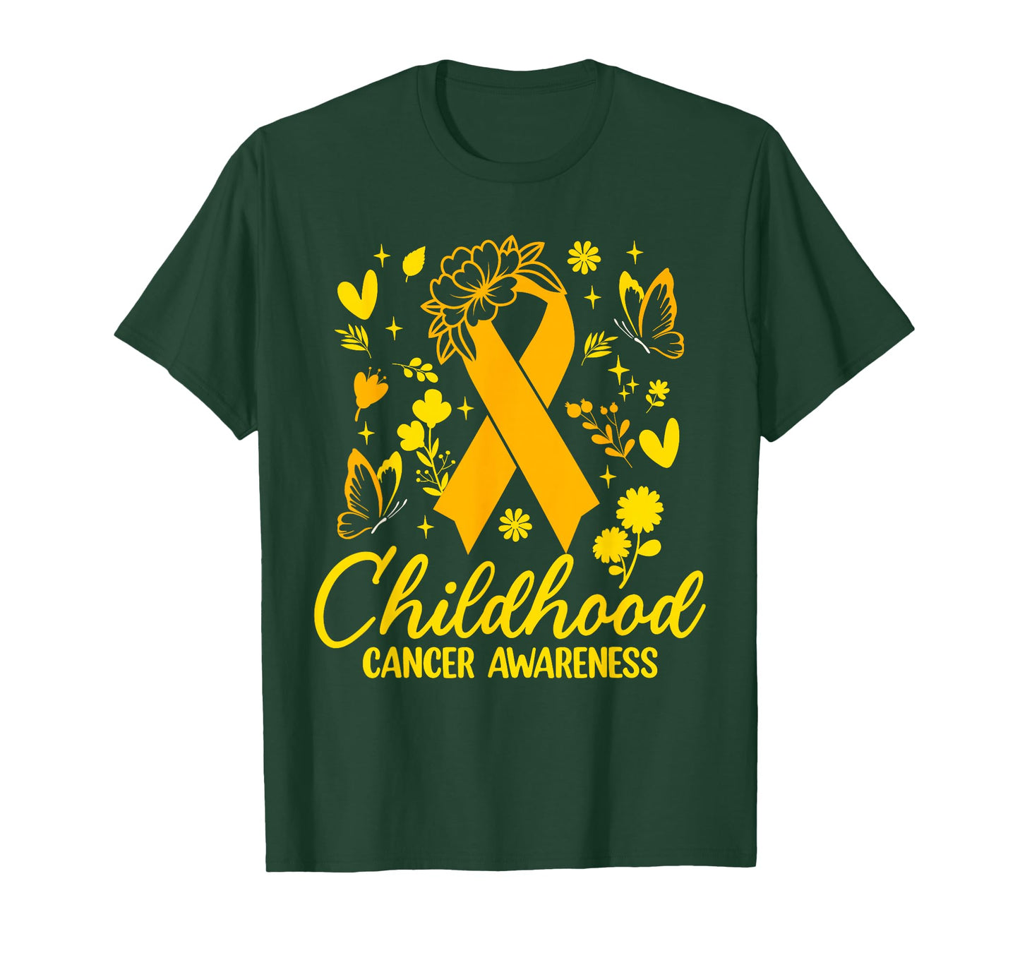 Ribbon Childhood Cancer Awareness Month Kids Family Survivor T-Shirt