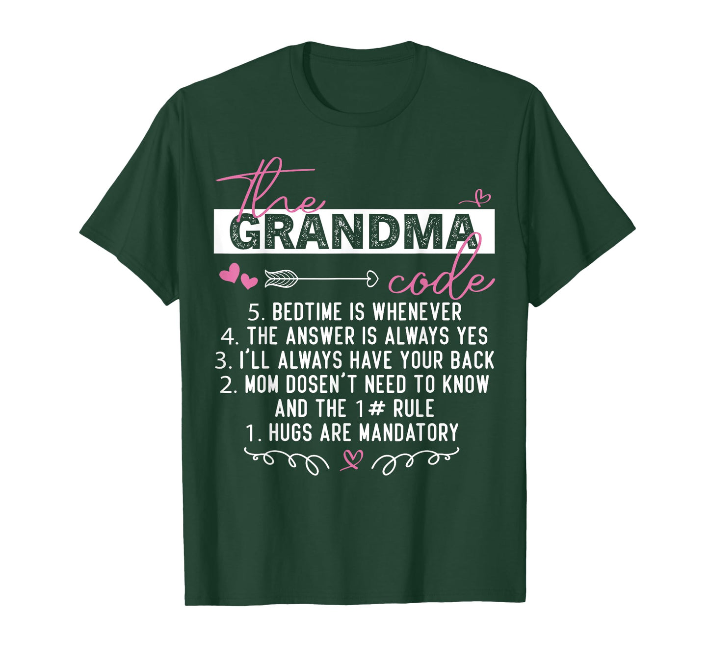 The Grandma Code Granny Grandparent Grandmother Funny T-Shirt