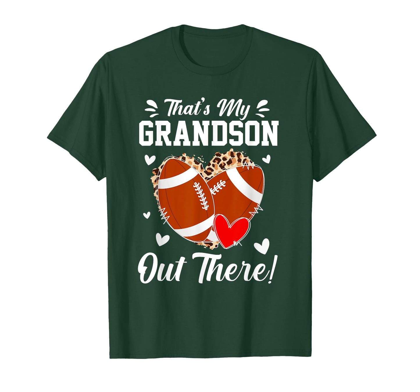 That's My Grandson Out There Football Grandparents T-Shirt