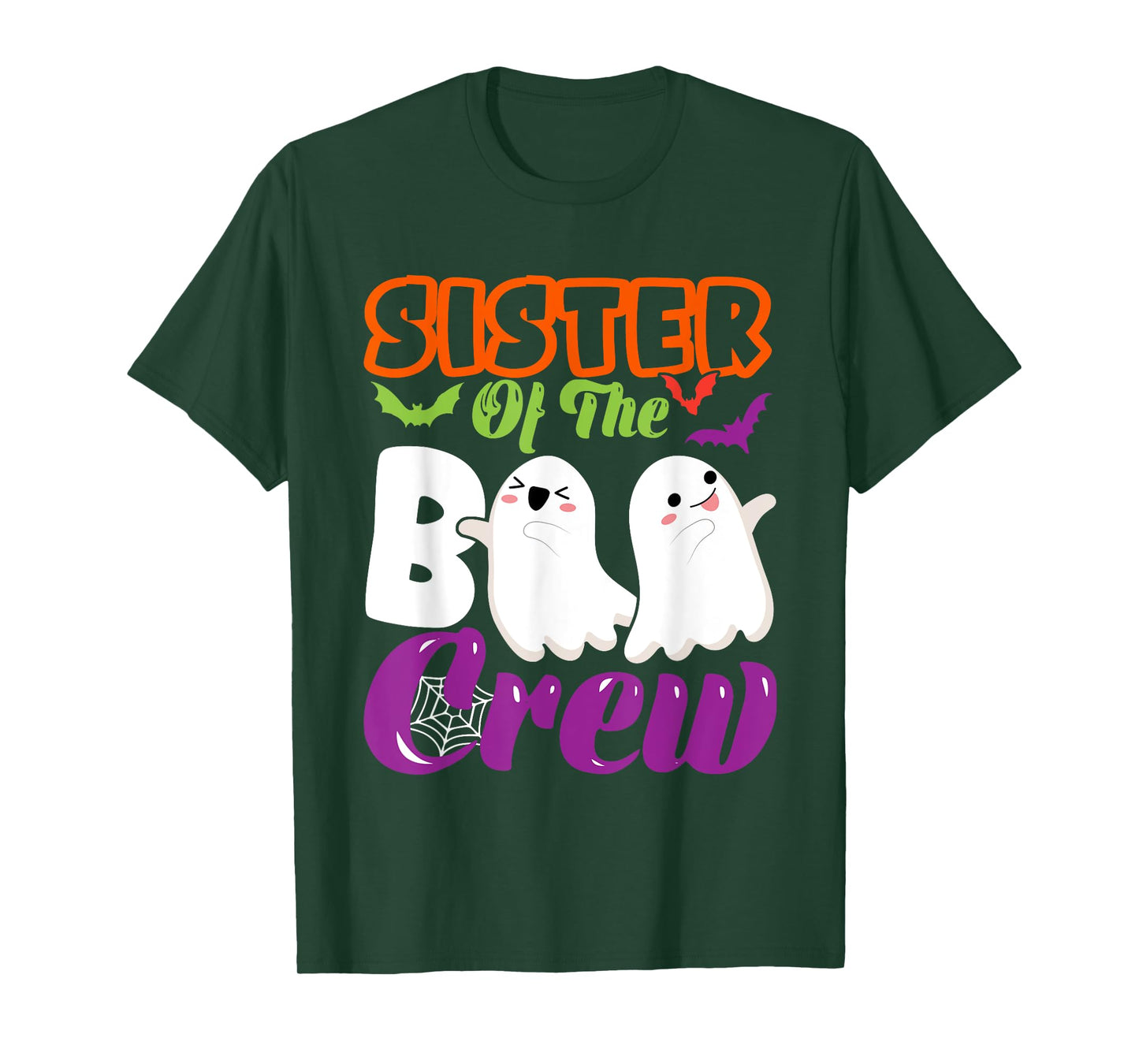 Sister Of Boo Halloween Crew Costume Boo Ghost Lover Family T-Shirt