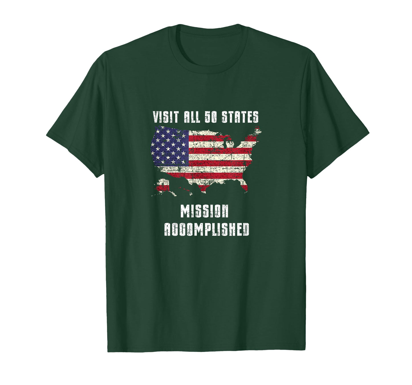 50 States Mission Accomplished Graphic Souvenir Love Outfit T-Shirt