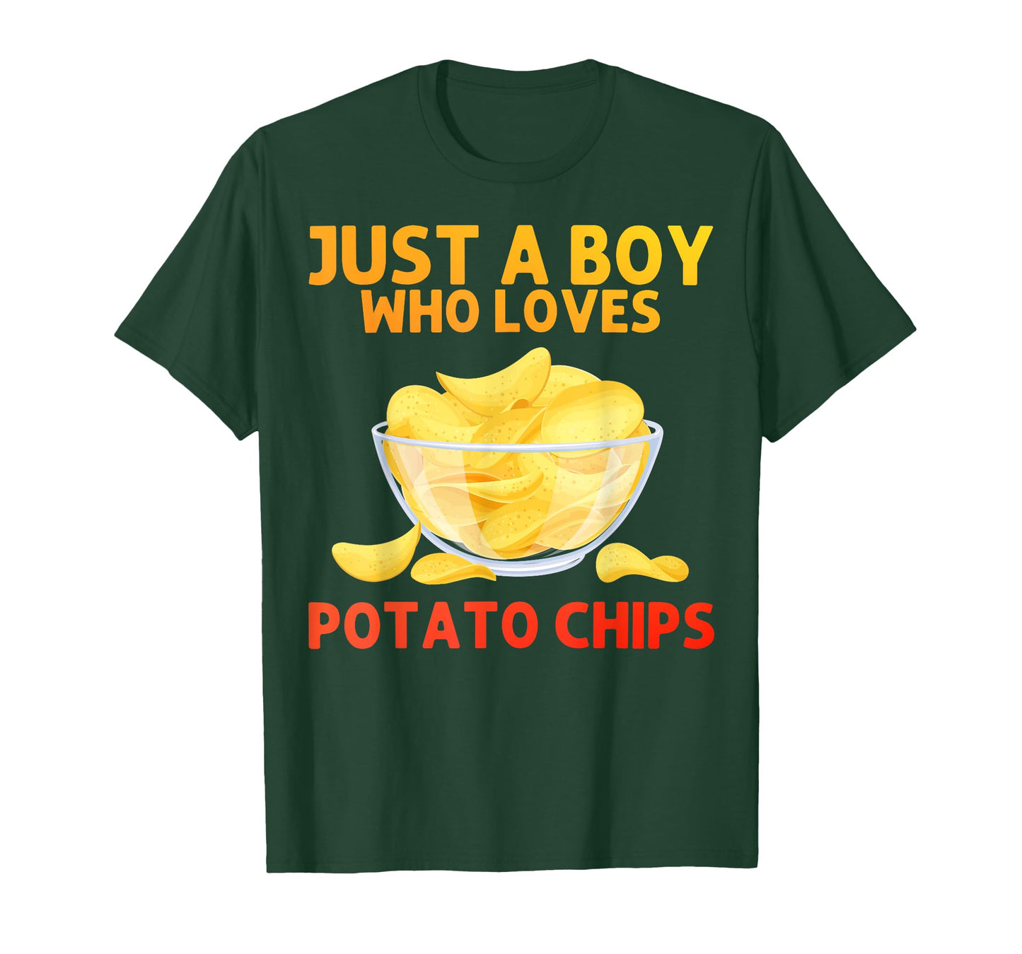 Funny Potato Chips Art For Men Boys Kids Bag Of Chips Lover T-Shirt